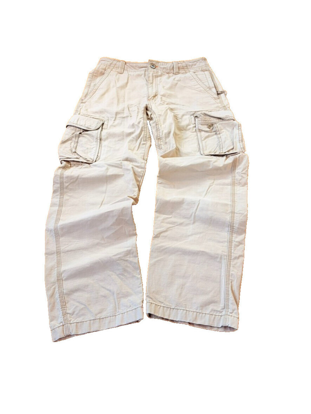 Y2K L.L.Bean Cargo Pants 33x30 Tan Baggy Gorpcore Workwear